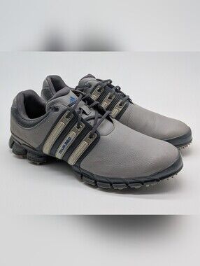 adidas Men's Gray and Black Athletic Golf Shoes